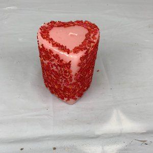Heart shaped pillar candle Valentine Wedding